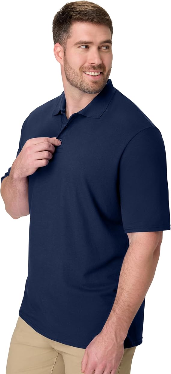 Hanes Men Polo T-Shirt Navy Casual Fit – Safqqa Egypt