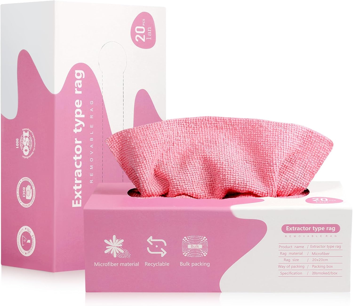 Luiruey Microfiber Cleaning Cloths 20 Pack 20.1x20.1cm Multi Color