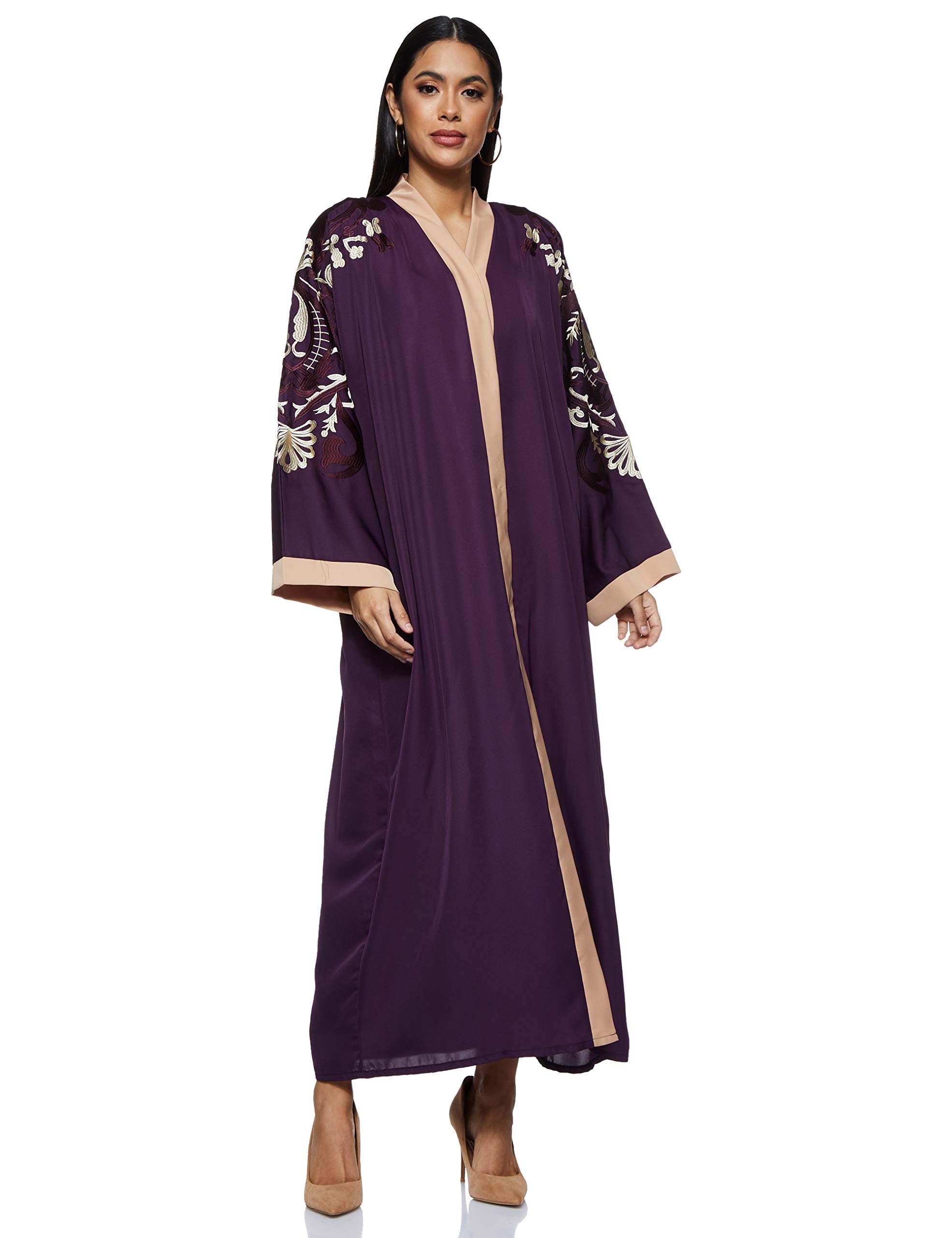 Nukhbaa Womens Purple Abaya