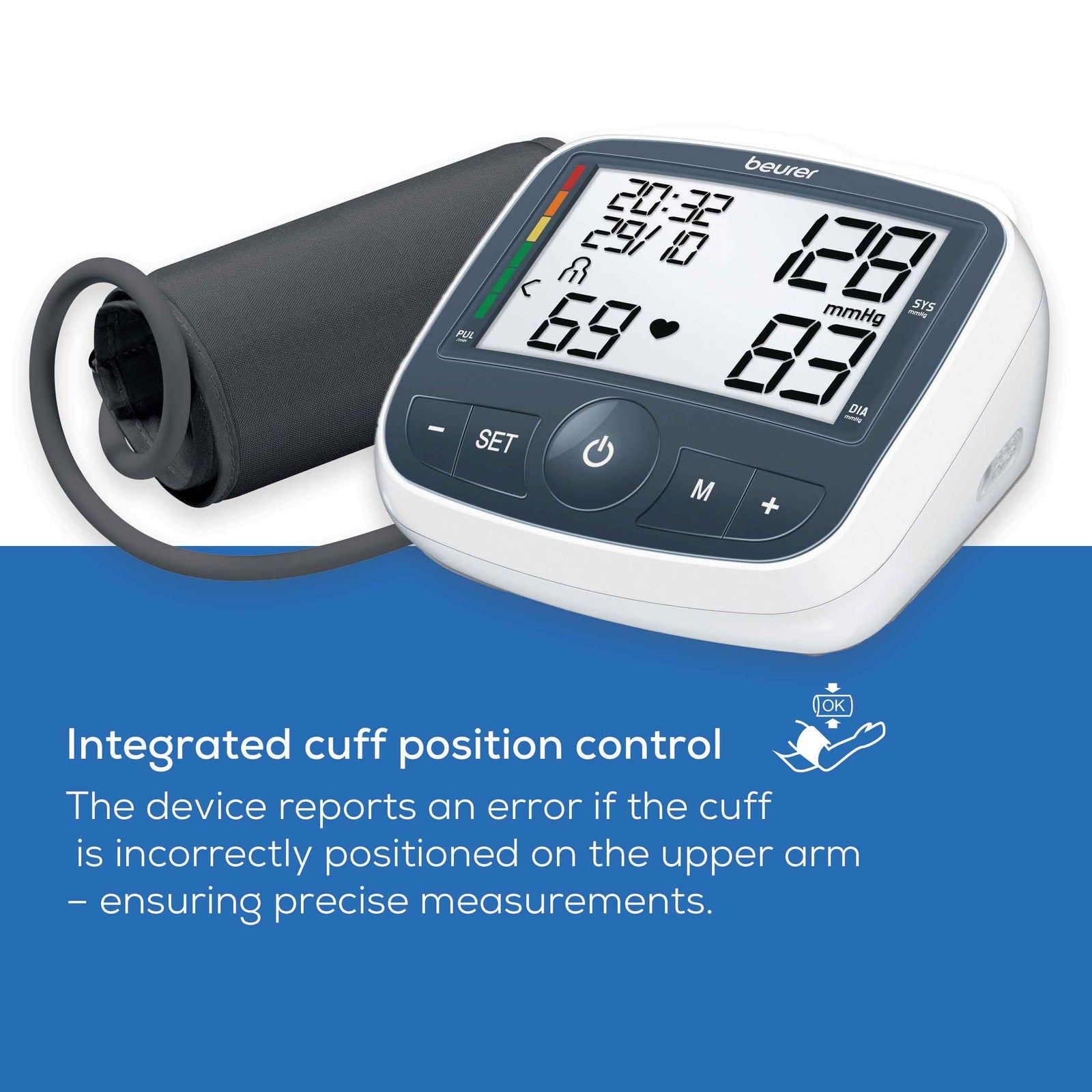 Beurer bm 40 upper arm blood pressure monitor with adaptor (on-pack) - Safqqa Egypt