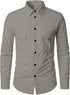 Lymio Men Casual Shirt Grey Comfortable Everyday Wear