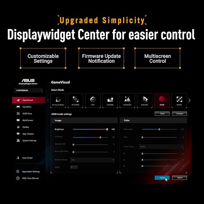 شاشة ألعاب من ماركة ASUS موديل VG279QML5A مقاس 27 بوصة FHD بتردد 240Hz (Open Box) – Safqqa Egypt