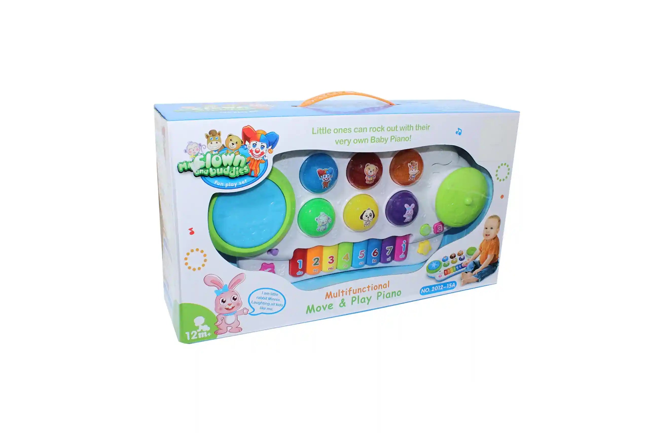 Multi-Functional Move and Play Piano - Multi Color