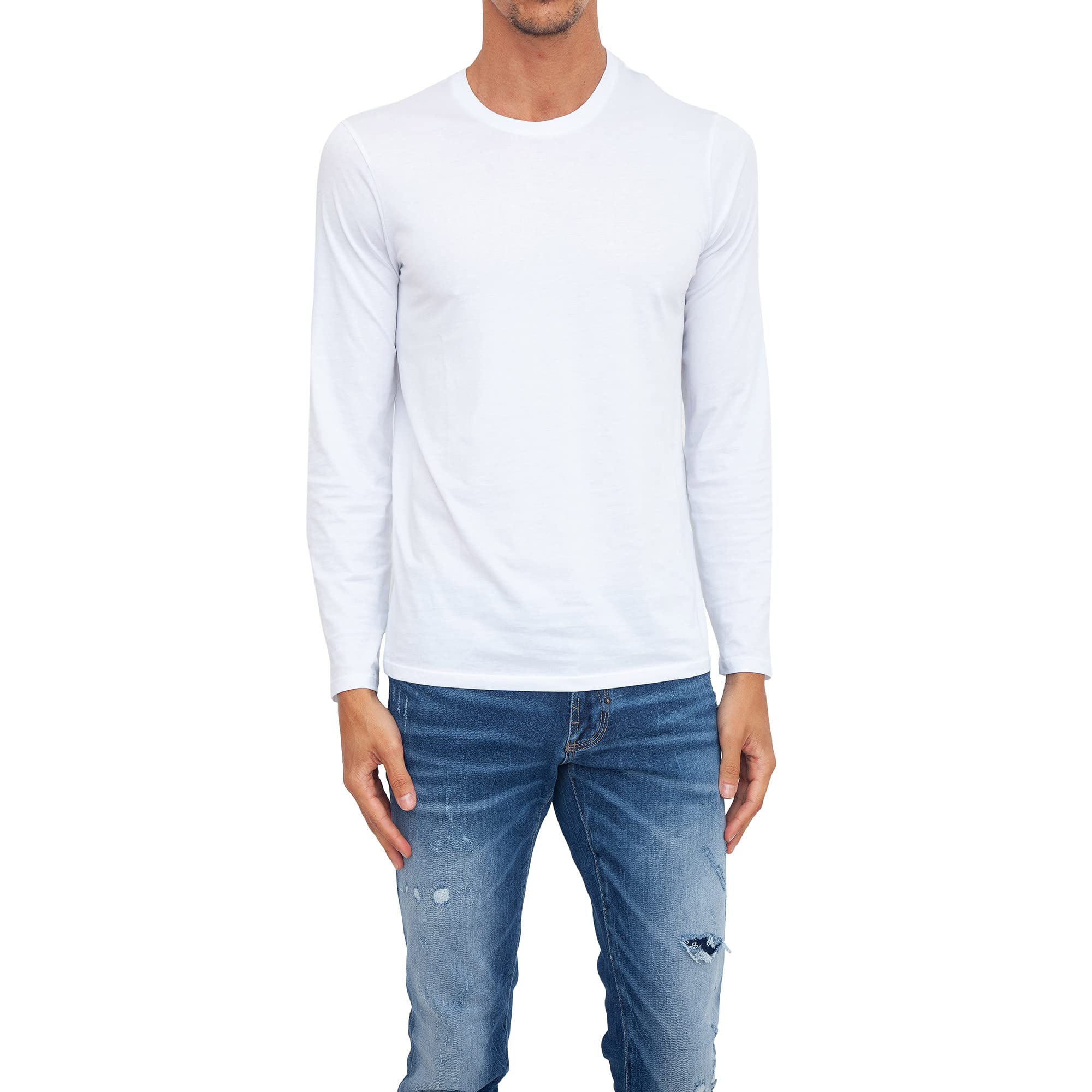 A|X ARMANI EXCHANGE mens Solid Pullover Sweater Sweatshirt, White, XX-Large US