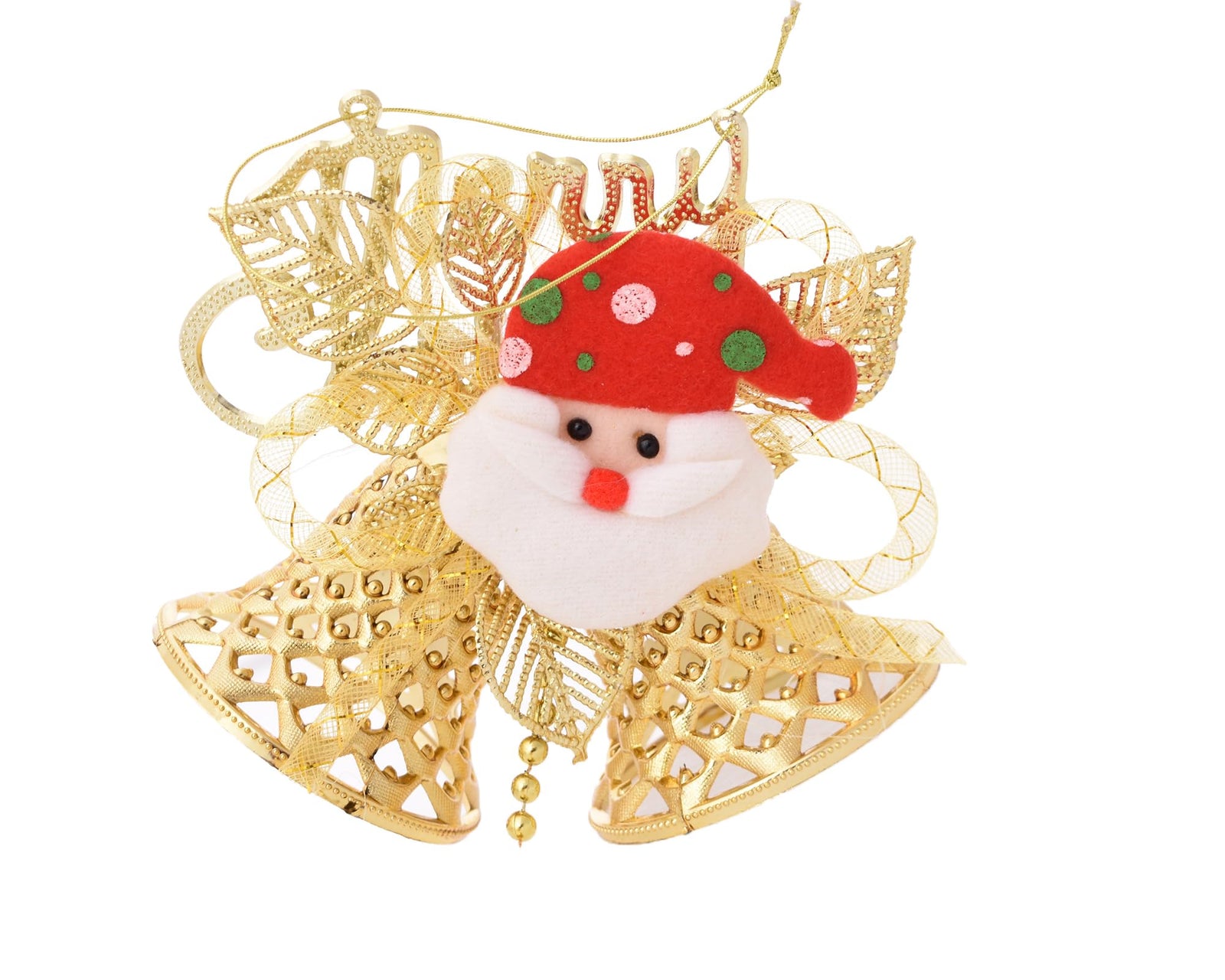 Generic Plastic Decorative Shining Bells With Modern Design For Christmas Tree Decorations