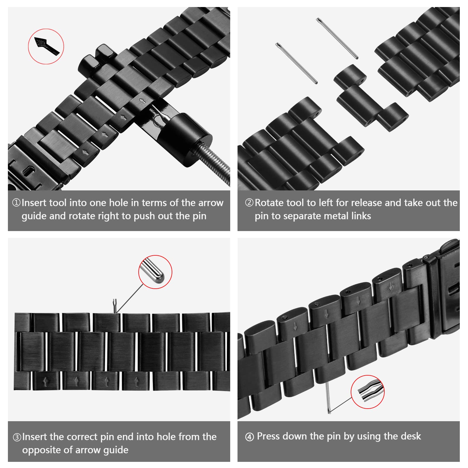 Netolo Metal Straps Compatible with Apple Watch Straps 38mm 40mm 41mm 42mm 44mm 45mm 46mm 49mm, Stainless Steel Business Band Compatible with iWatch Series 10 9 8 7 6 5 4 3 2 1 SE/ SE2 Ultra 2/ Ultra