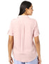 Splash Chest Pockets Roll-Up Sleeves Shirt for Women