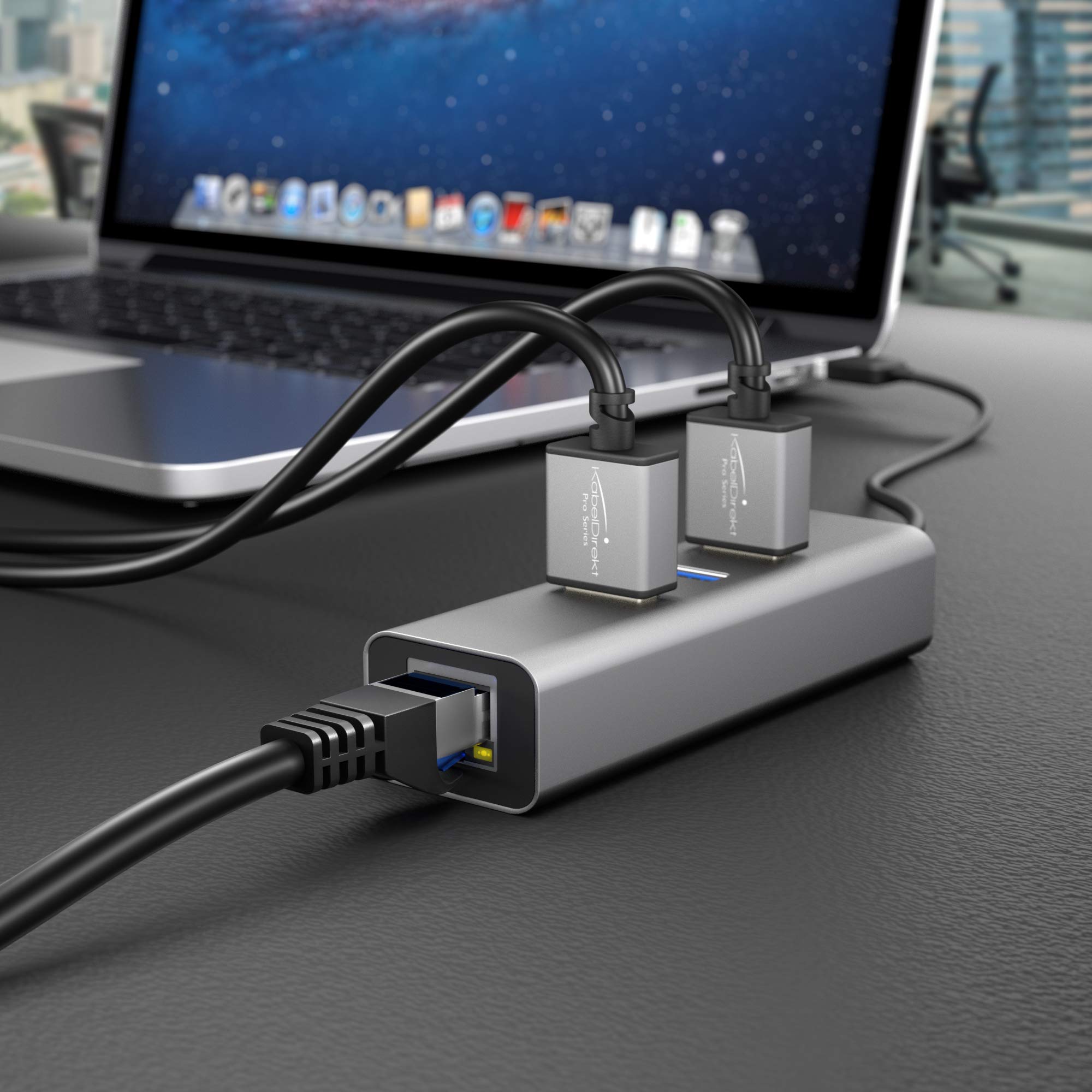 كابل شبكة ورقعة إيثرنت 717 بطول 0.5 متر من KabelDirekt (ينقل سرعة إنترنت جيجابت، مثالي لشبكات/شبكات LAN بسرعة 1 جيجابت في الثانية، وأجهزة التوجيه، وأجهزة المودم، والمفاتيح، ومقبس RJ45) - عبوة من 5 قطع - أسود/فضي