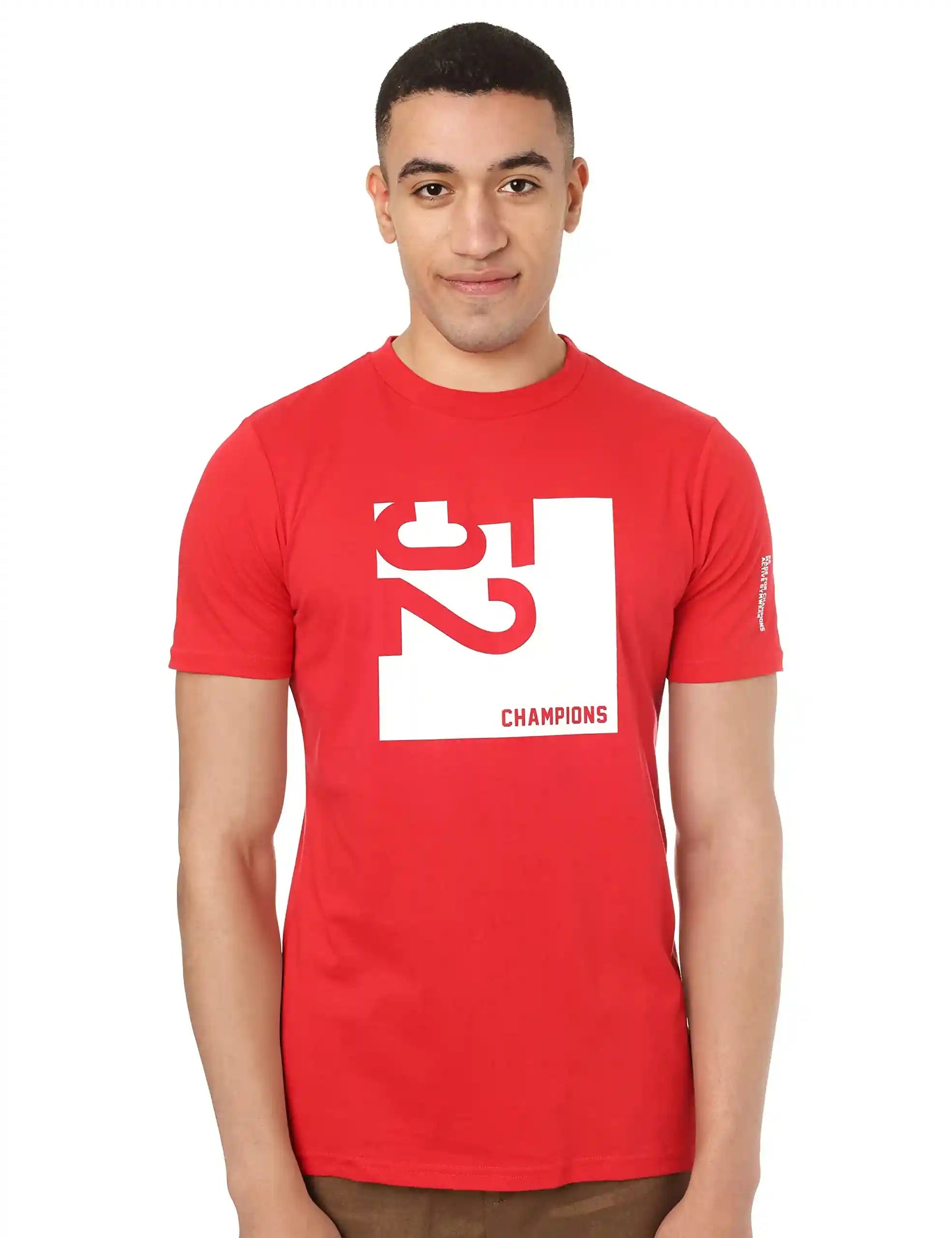 Splash Front Printed Number Short Sleeves Running T-Shirt for Men - Safqqa Egypt