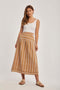 DALYDRESS Womens Fancy Full Embroidered Waist Fitted Skirt