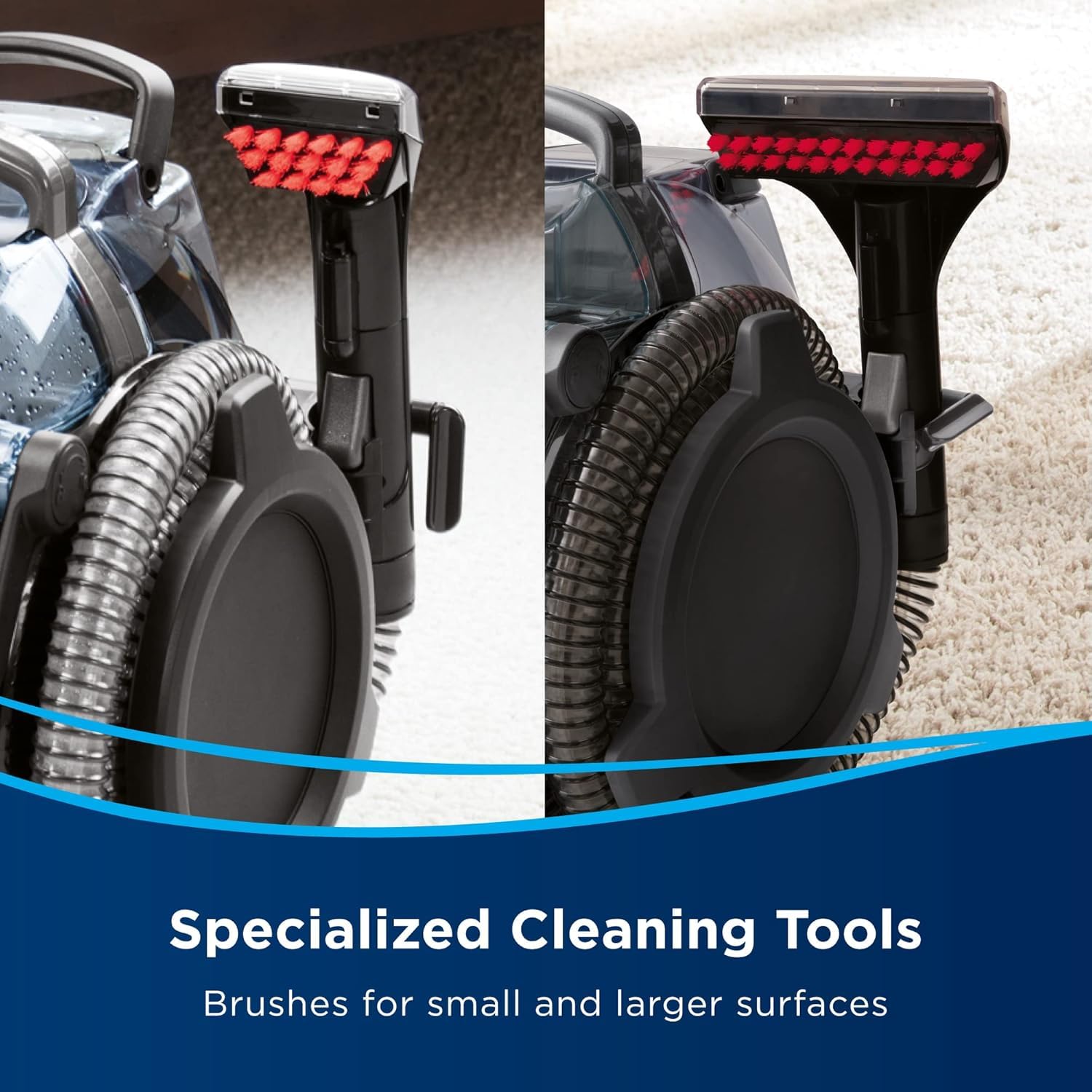 Bissell SpotClean Pro (1558G), Most Powerful Portable Professional Carpet Cleaner, Removes Spots, Spills & Stains, Cleans Carpets Stairs, Upholstery and Car Seats Black 4 Count (Pack of 1), 1558G- Have Scratches and Without liquid