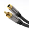KabelDirekt 474 2m RCA/phono extension lead cable, audio/digital/video (coax male to female, for subs/amps/Hi-Fis, analogue/digital audio or composite video, 75 ohm) black