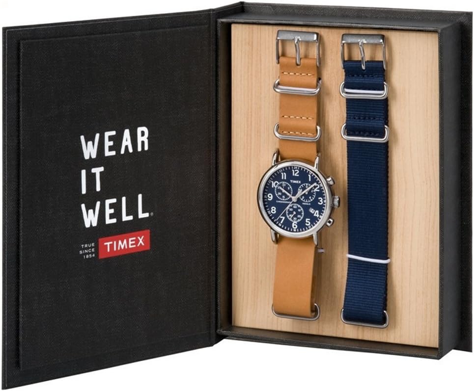Timex Weekender Chronograph 40mm Watch – Blue Fabric Strap Only