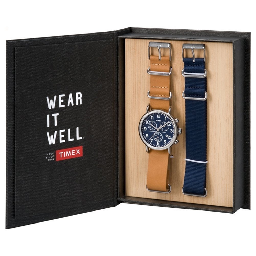 Timex Weekender Chronograph 40mm Watch – Blue Fabric Strap Only