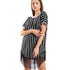 Jamila Women Blouses Deep Open Back Striped Tunic With Decorated Fringes - Safqqa Egypt