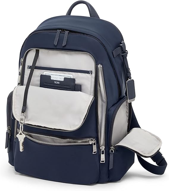 TUMI Men Backpack Navy Premium Travel Laptop Backpack