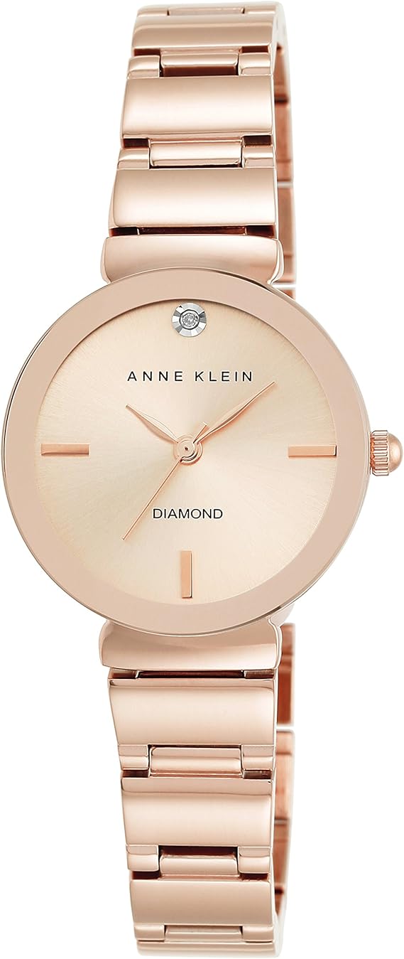 Anne Klein Women Diamond Dial Bracelet Watch Rose Gold – Safqqa Egypt