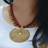 Shining Diva Fashion Women Antique Necklace Jewellery Set Red