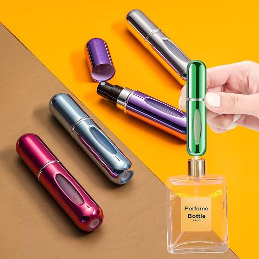 بخاخ عطر صغير قابل لإعادة التعبئة من ماركة مومنت سعة 5 مل لون أسود