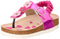 Bellino Flower Embellished Elastic Back Strap Thong Sandals for Girls