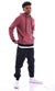 Ravin mens Ravin 96047 Slip On Heather Burgundy Hooded Neck Hoodie Sweatshirt