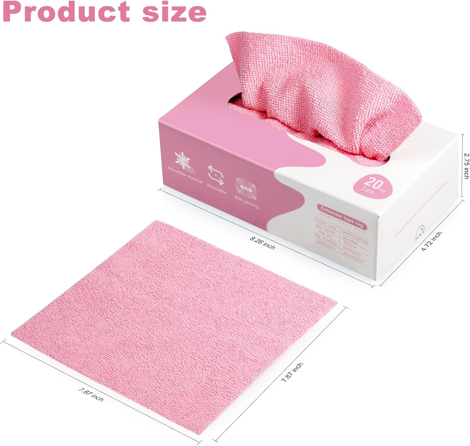 Luiruey Microfiber Cleaning Cloths 20 Pack 20.1x20.1cm Multi Color – Safqqa Egypt