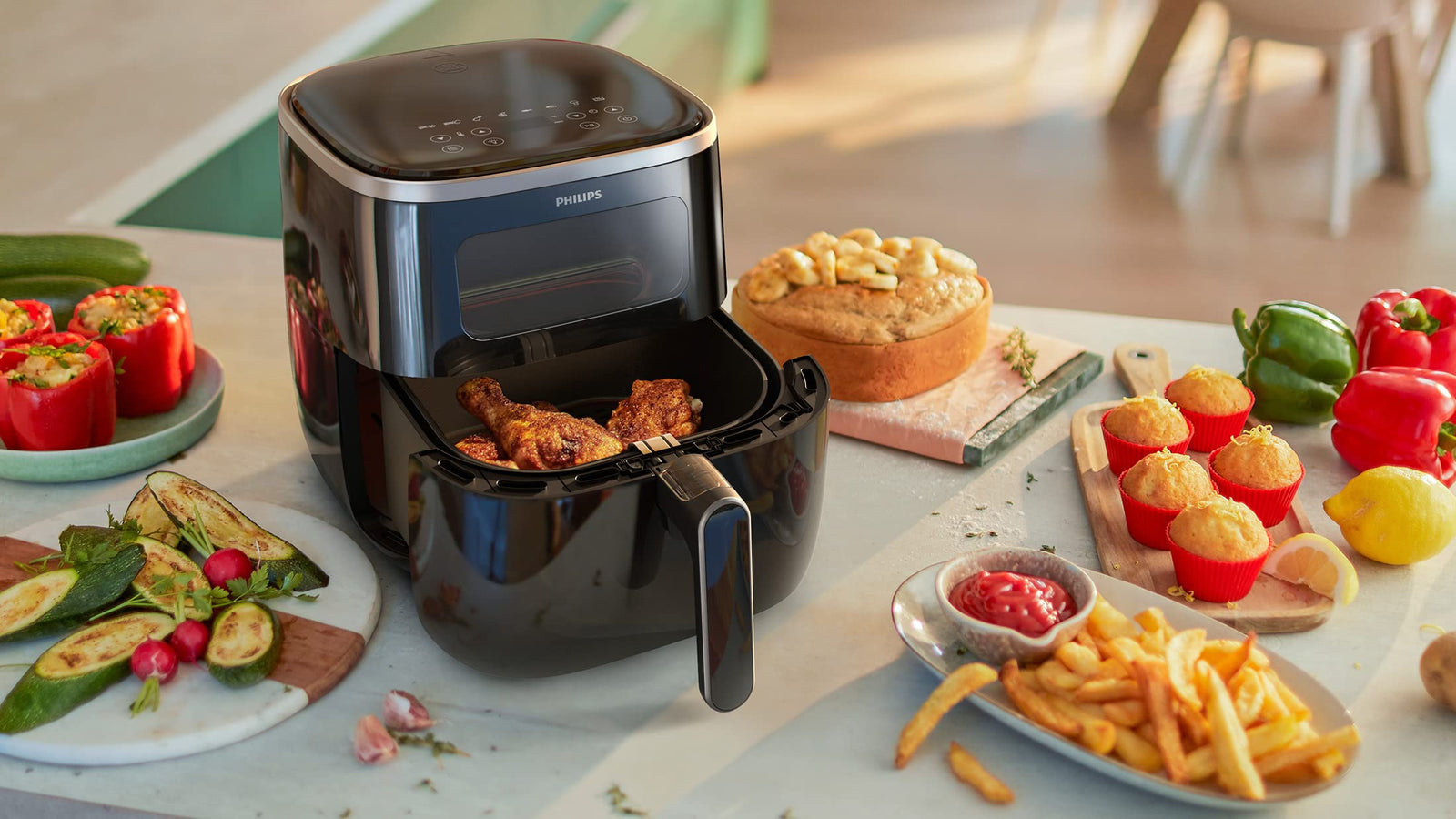 Philips Airfryer 3000 Series XL Digital Window HD9257/80 (Hairline scratches)