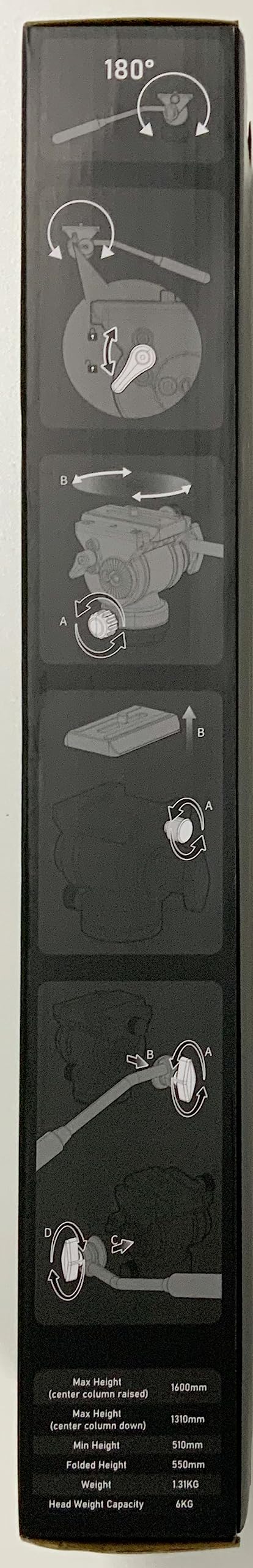 ترايبود تصوير من أولانزي سيليكت أومبرا شيانغ – خفيف الوزن وقابل للتعديل للسفر والفيديو (البوكس دامدج)