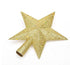 نجمة خماسية مدببة ذهبية لتزيين شجرة الكريسماس بطول 15 سم مطلية بمسحوق لاصق من الترتر للكريسماس من اوزر