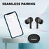 Honeywell Moxie V1200 True Wireless Bluetooth Earbuds – 26H Playtime, Type-C Fast Charging, IPX4 Water Resistant, Bluetooth 5.3, Touch Control, Voice Assistant – Black