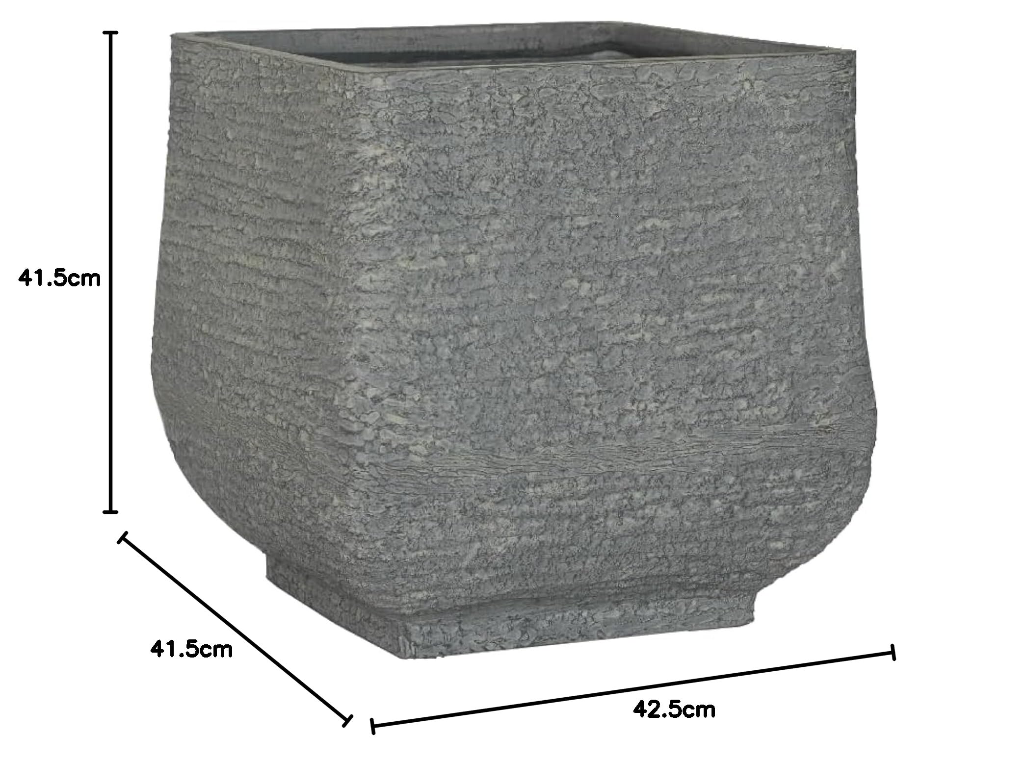 وعاء زهور Orist PTC Cobblestone – تصميم أنيق وبسيط، 41.5 × 41.5 × 42.5 سم – Safqqa Egypt