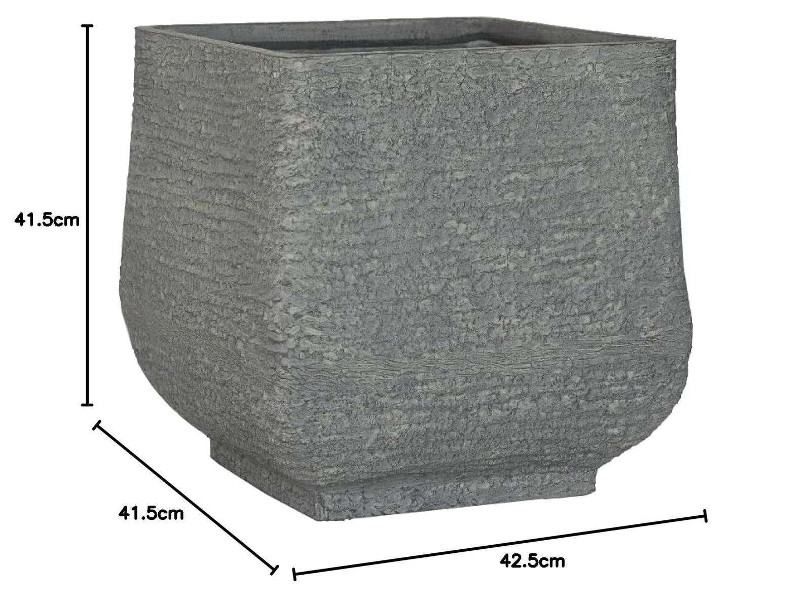 وعاء زهور Orist PTC Cobblestone – تصميم أنيق وبسيط، 41.5 × 41.5 × 42.5 سم