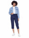 Matalan Plain Front Pocket Drawstring Cropped Pants for Women - Safqqa Egypt