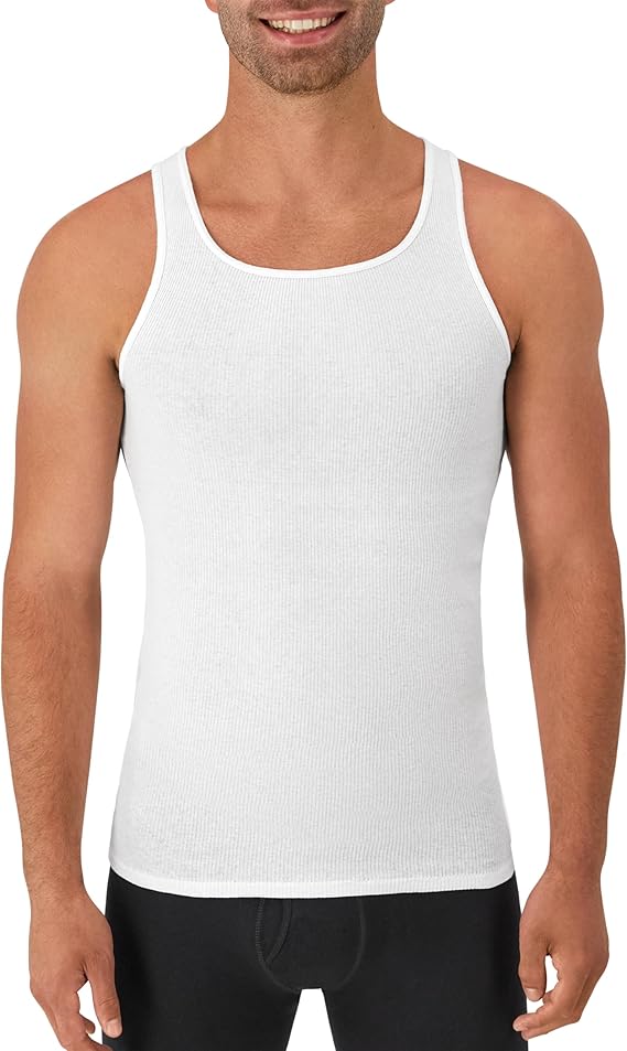 Hanes Men Undershirt Pack of 6 White – Safqqa Egypt