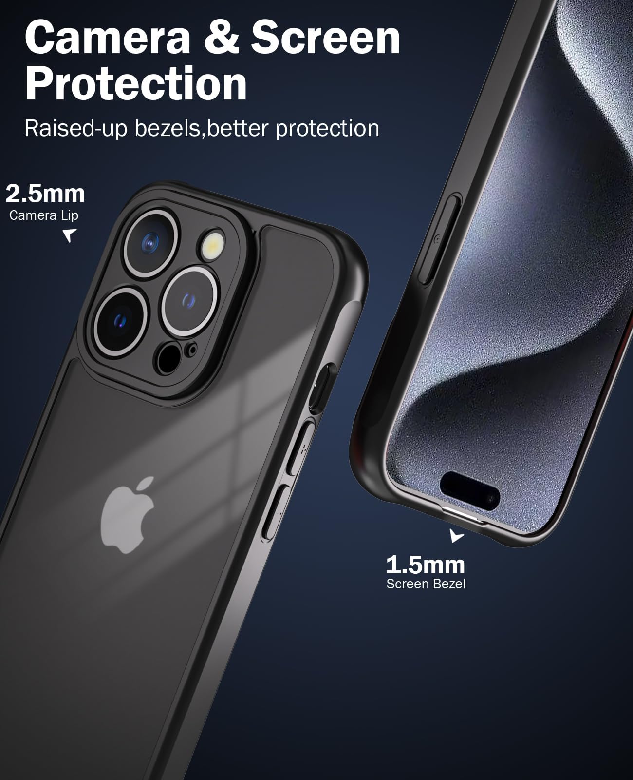 Dl3 Mobilak Compatible with iPhone 11 6.1-Inch Case, Military-Grade Shockproof Anti-Yellowing, Slim Protective Phone Case Full Bumper Cover With Camera Lens Protective - Black