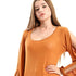 JAMILA Women Wide Round Collar Tunic With Sided Sleeves Slits TUNIC - Safqqa Egypt