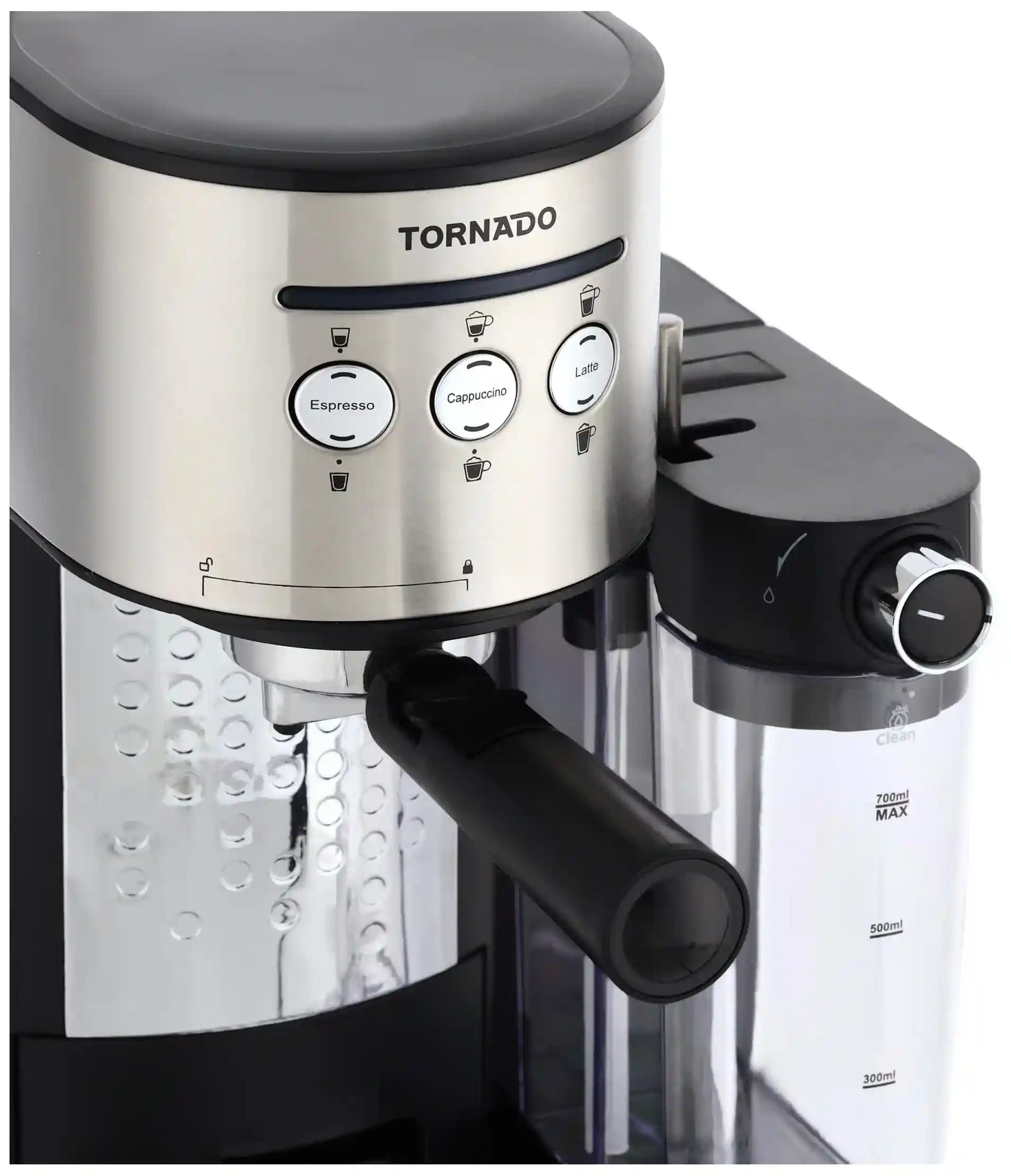 TORNADO Automatic Espresso Machine 15bar 1.2L Black x Stainless TCM-14125 - Safqqa Egypt
