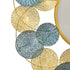Diamond Mirrors Circular Gold Metal with Blue and Golden Circles Frame - Safqqa Egypt