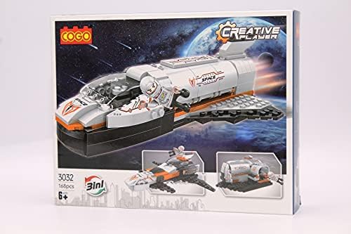 COGO Space Shuttle Model – 168-Piece 3-in-1 Building Toy Set for Kids, Space Agency Playset, Educational Space Gift