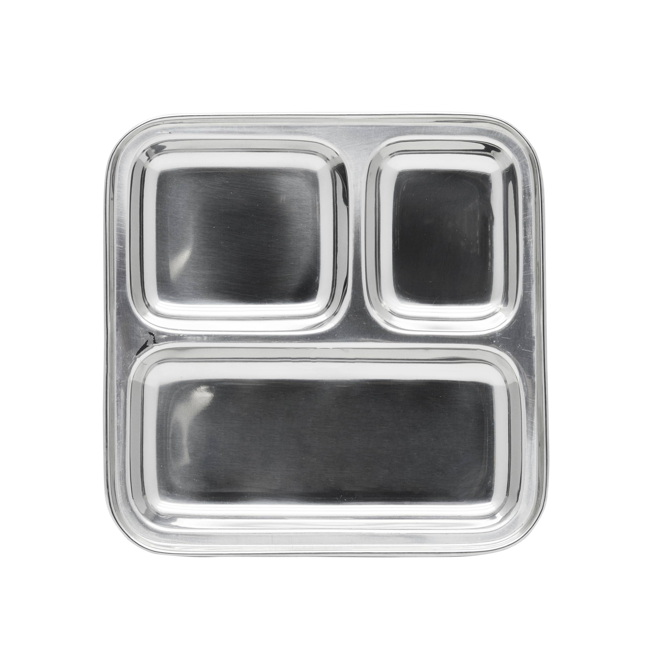 RAJ Pav Bhaji Square Tray – 3 Compartment Plate – Safqqa Egypt
