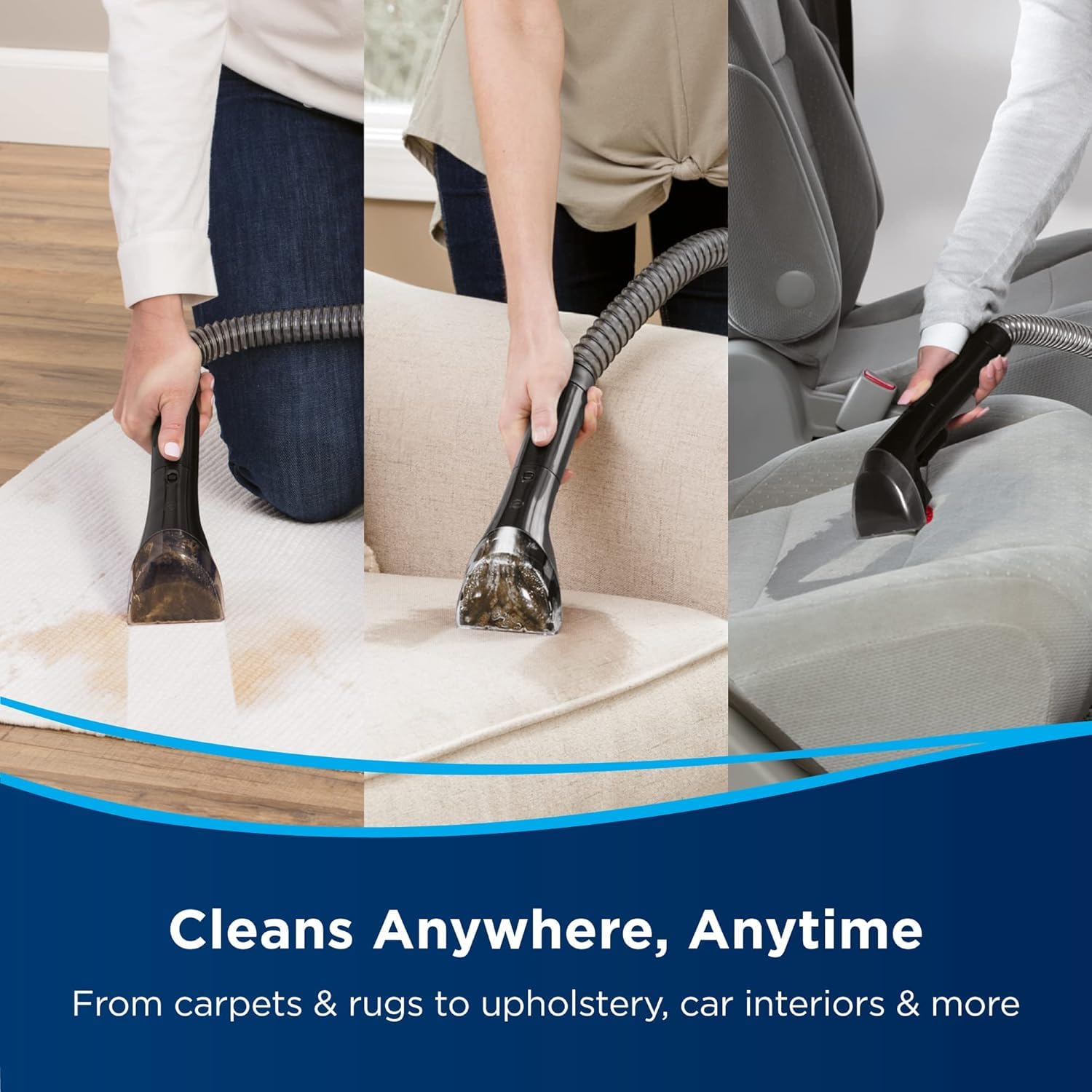 Bissell SpotClean Pro (1558G), Most Powerful Portable Professional Carpet Cleaner, Removes Spots, Spills & Stains, Cleans Carpets Stairs, Upholstery and Car Seats Black 4 Count (Pack of 1), 1558G- Have Scratches and Without liquid
