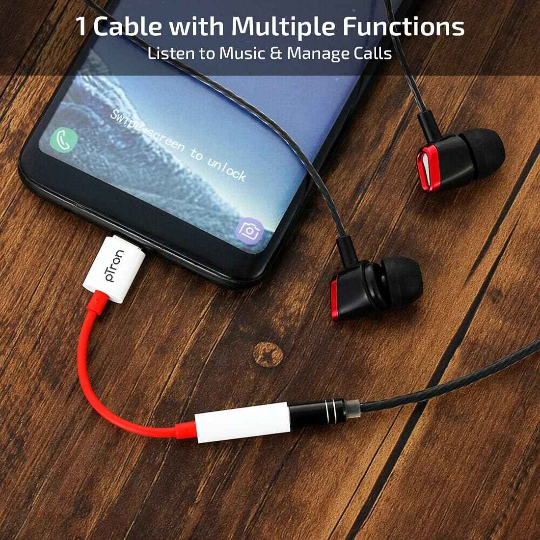 pTron Solero C1 Type-C to 3.5mm Jack Audio Connector – Compatible with Type-C Devices – Safqqa Egypt