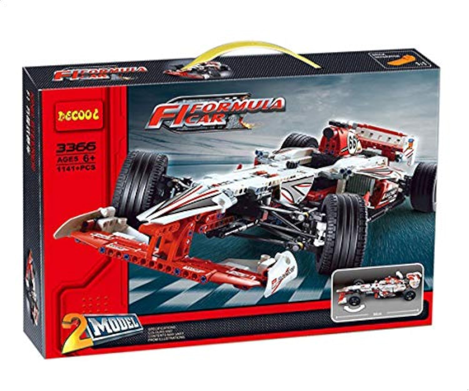 Decool 3366 2-in-1 Racing Car Building Block Set - 1141 Pieces