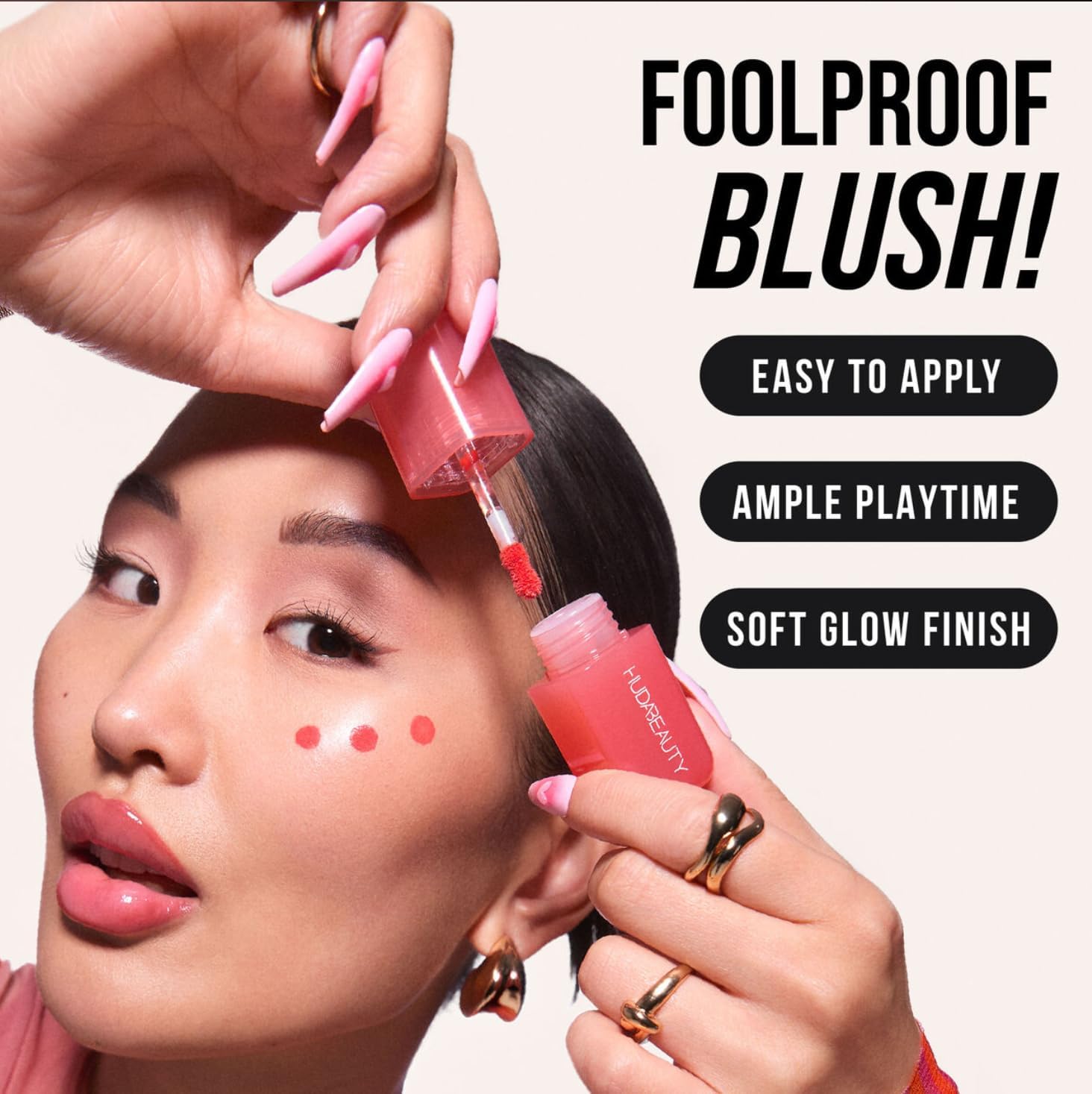 HUDA BEAUTY Blush Soft Glow Liquid Blush Cotton Candy
