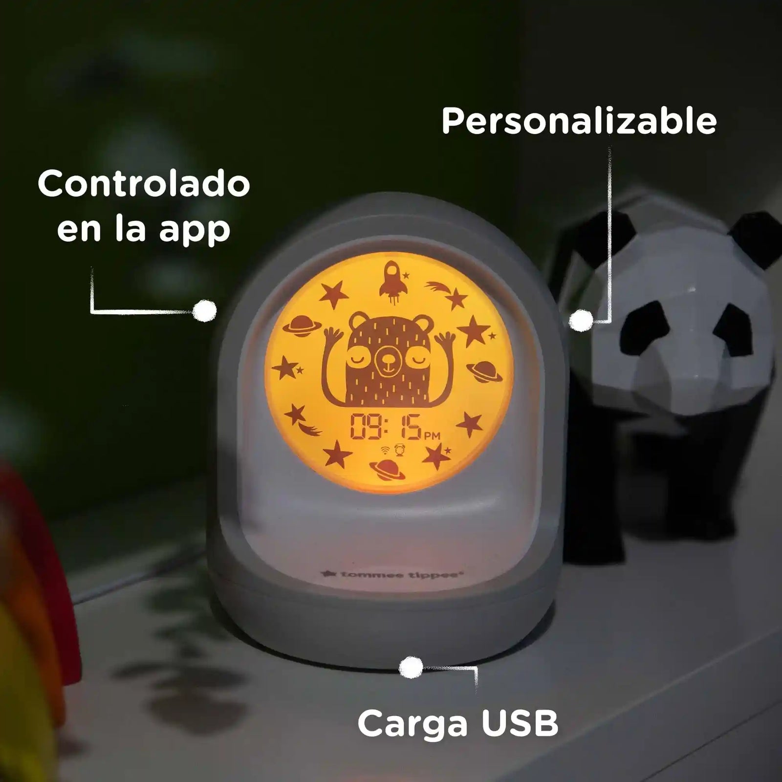 Tommee Tippee Sleep Trainer Clock, Timekeeper Connected Aid, From the Creators of Groclock, App-Enabled Alarm Clock and Nightlight for Children