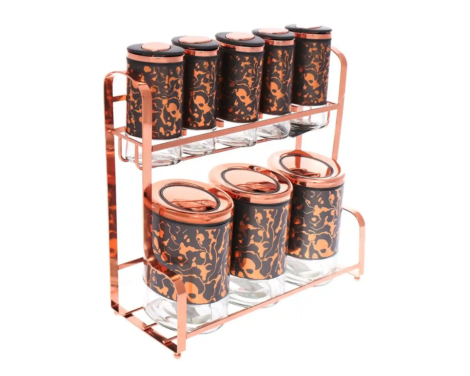 Oxford Oval Stainless Steel Spice Dispensers 9 Pieces Set, Large - 257