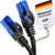KabelDirekt Network Cable – Transmits maximum fibre-optic internet speed – Ethernet & LAN Cable – 5x 3m – Available in 0.25-30m – For Gigabit Network, Router/Modem, RJ45 (black/blue)