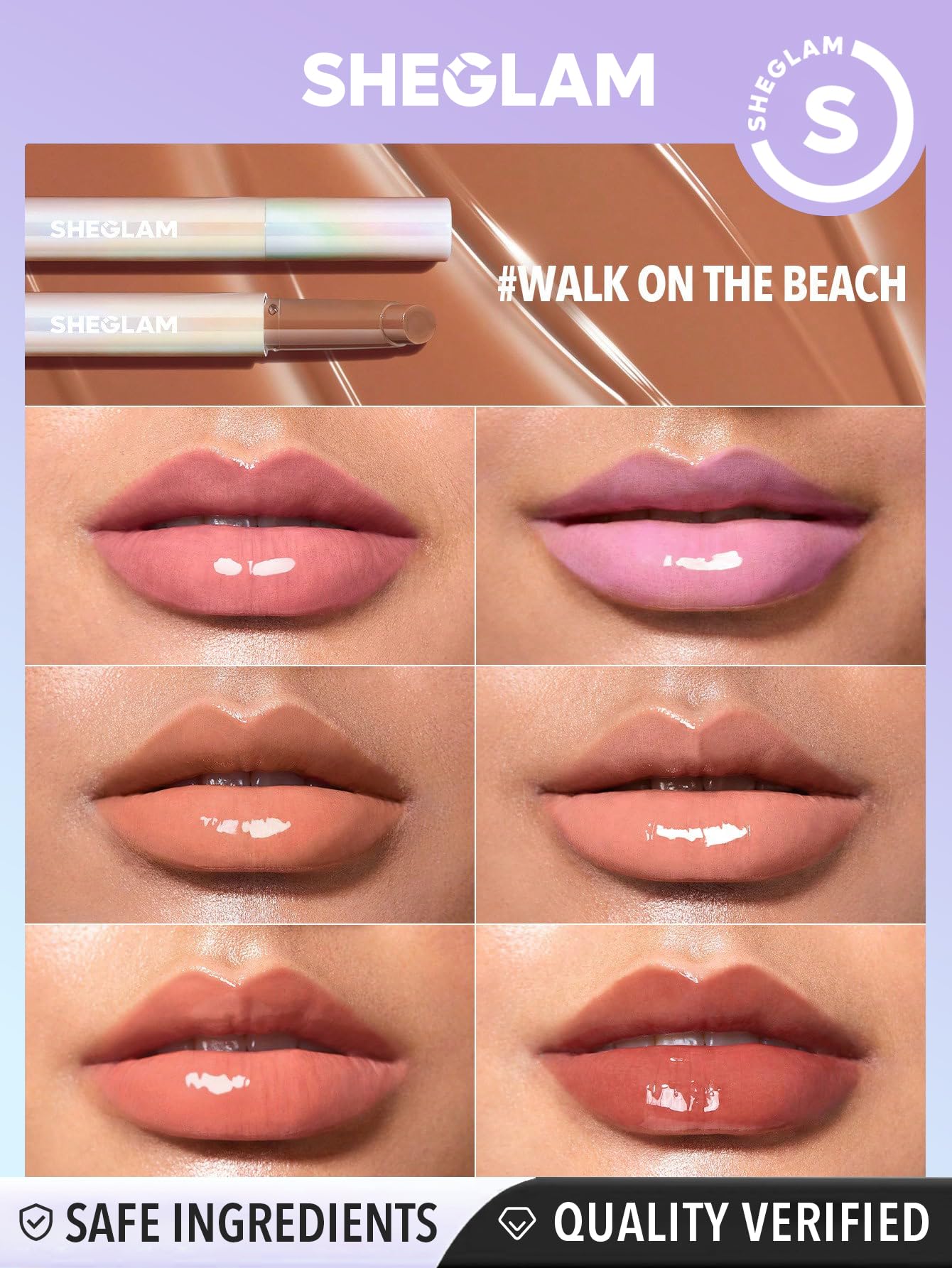 Sheglam Shine Lip Plumper Pout Perfect - Walk on the Beach