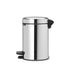 Brabantia Pedal Bin Newicon with plastic inner Bucket, Brilliant Steel - 3 L