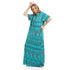 KADY Multi Patterns Zipped Round Neck Long Nightgown For Women,Relaxed fit for comfortable movement.